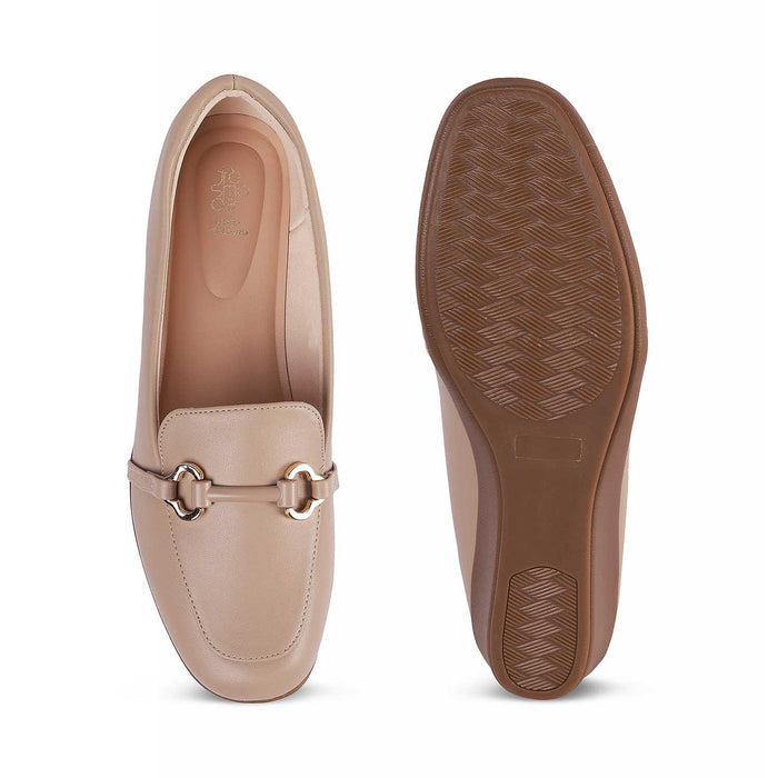 Trevy Beige Women's Super Comfortable Loafers Tresmode