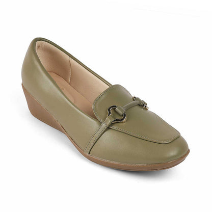 Trevy Green Women's 1.5-inch Chunky Sole Loafers Tresmode