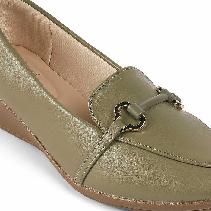 Trevy Green Women's Casual Chunky Sole Loafers Tresmode Tresmode