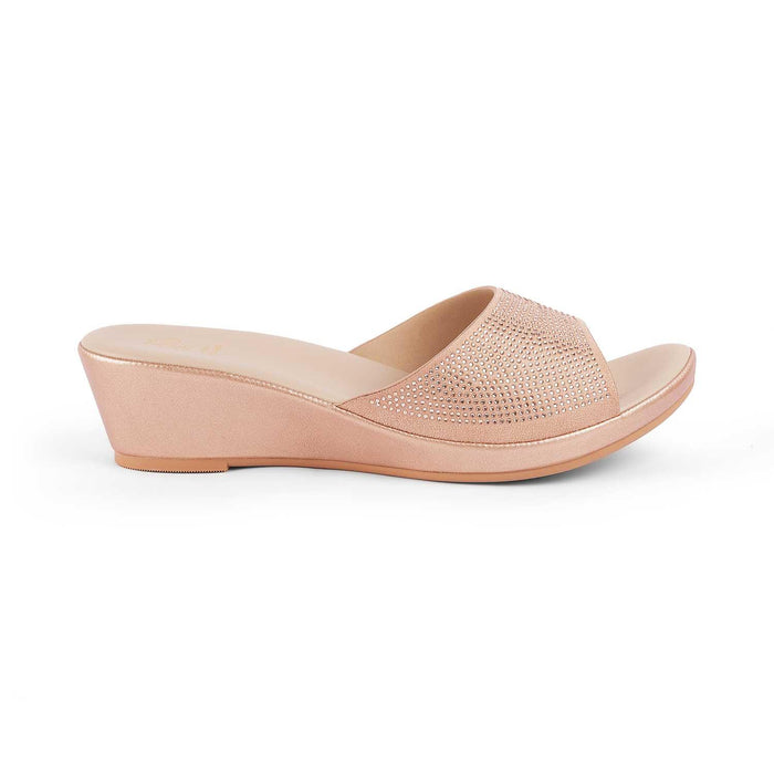 Treyork Champagne Women's Wedge Sandals Tresmode