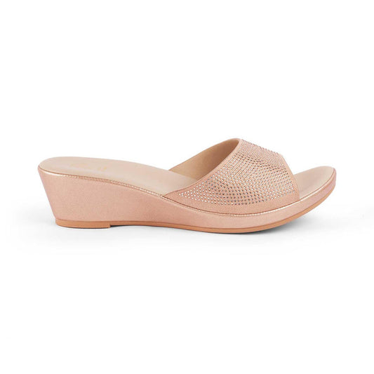 Treyork Champagne Women's Wedge Sandals Tresmode