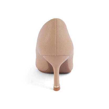 Triango Beige Women's Almond Shape Pumps Tresmode