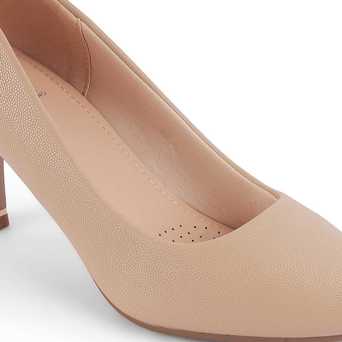 Triango Beige Women's Dress Pumps Tresmode