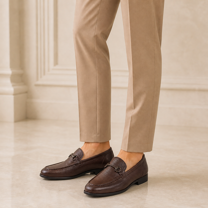 Tresmode Umac Brown Men's Leather Loafers