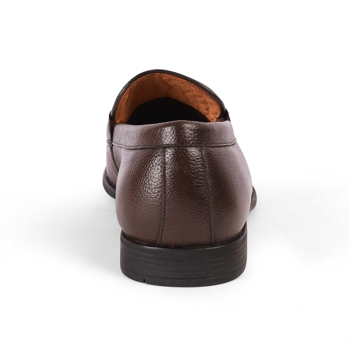 Umac Brown Men's TPR Sole Leather Loafers Tresmode