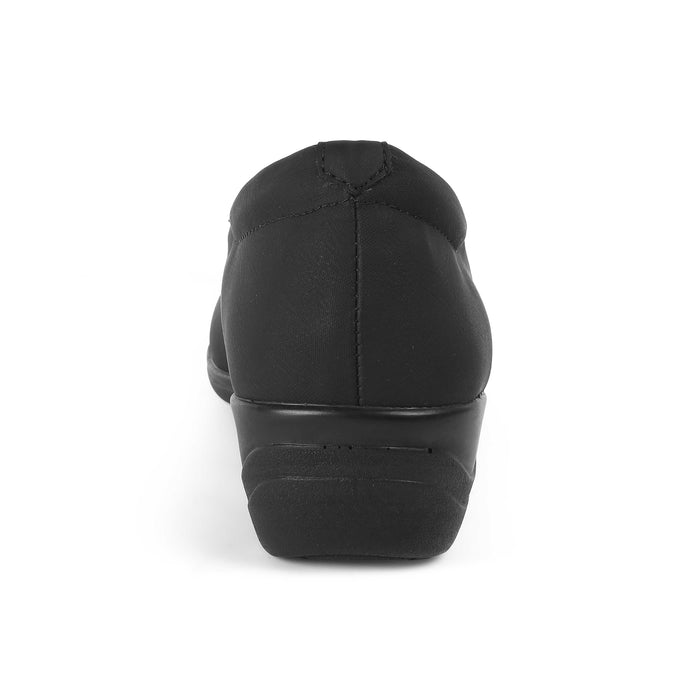 Vallersso Black Women's Vegan-Friendly Wedge Ballerinas Tresmode