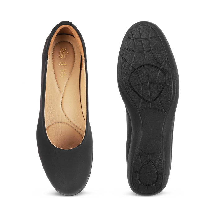 Vallersso Black Women's Elegant Wedge Ballerinas Tresmode