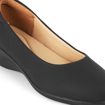Vallersso Black Women's Casual Wedge Ballerinas Tresmode