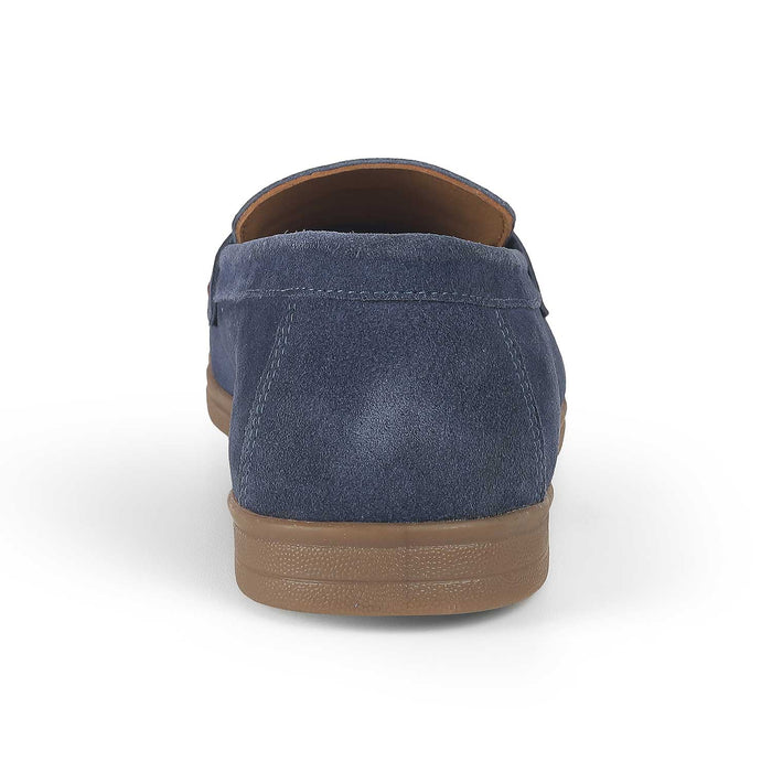 Tresmode Veni Blue Men's Suede Leather Loafers
