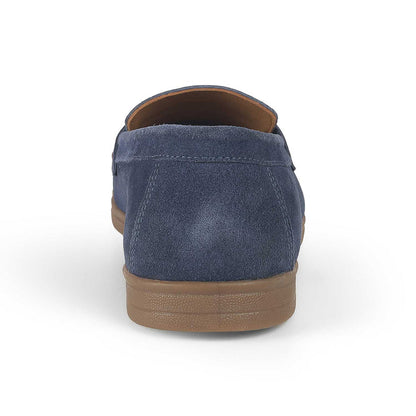 Tresmode Veni Blue Men's Suede Leather Loafers