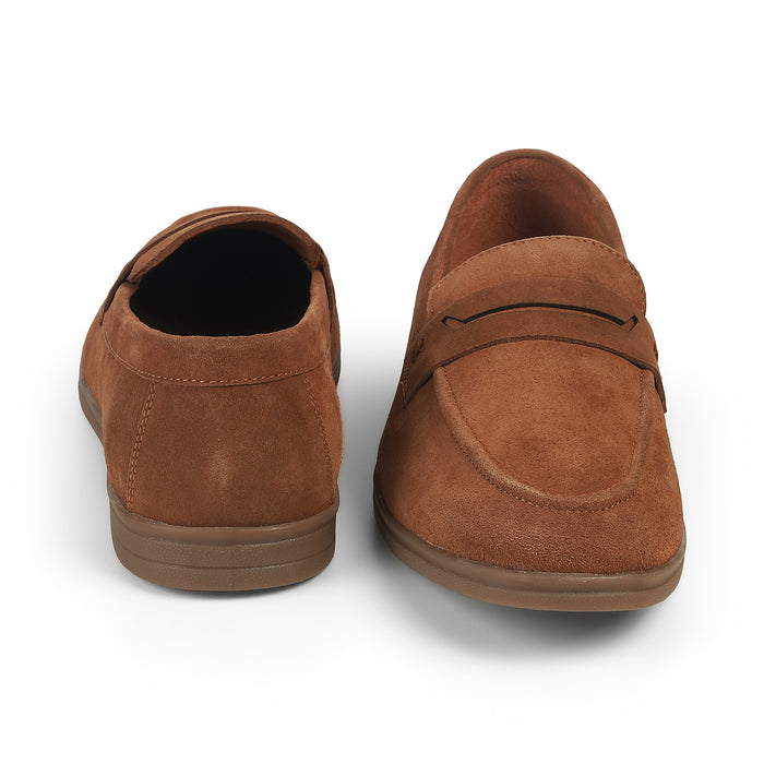 Men's Round Toe-shape Leather Loafers Tresmode