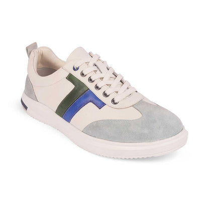 Vorsa White Men's Round Shape Sneakers Tresmode