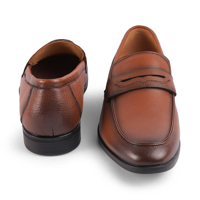 Yesi Black Men's Timeless Leather Penny Loafers Tresmode