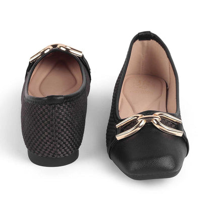 Yolky Black Women's Modern Ballerinas Tresmode