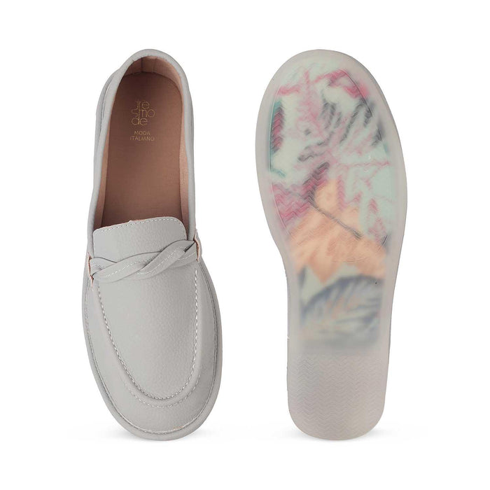 Yorko Grey Women's Daily Wear Loafers Tresmode