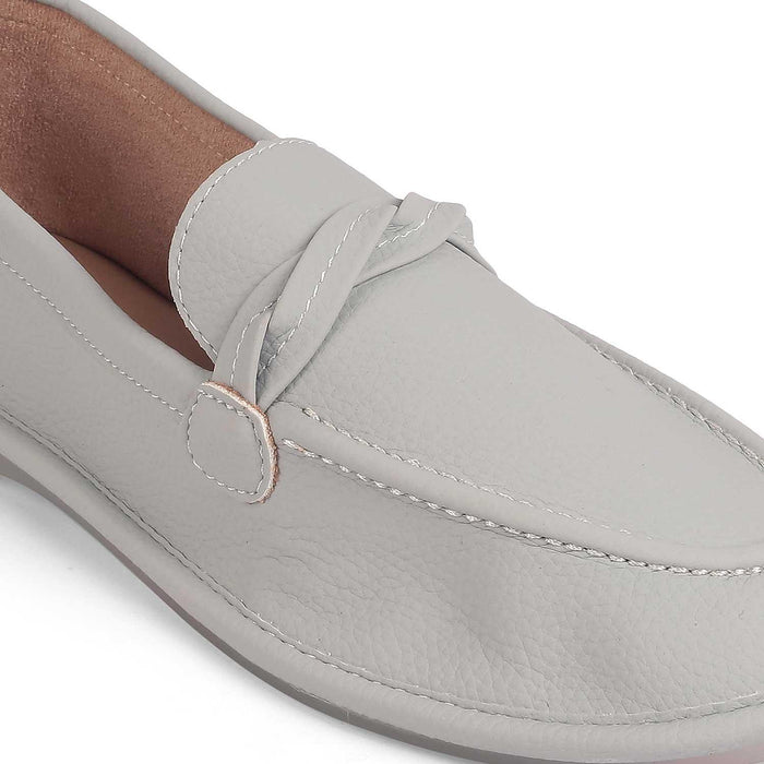 Yorko Grey Casual Loafers For Women Tresmode
