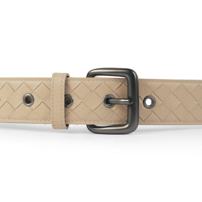 Tresmode Zeg White Men's Leather Belt