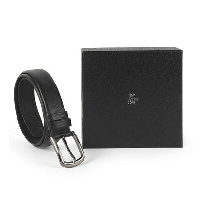 Tresmode Zer Black Men's Leather Belt