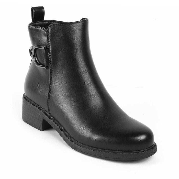 Zurich Black Women's 2-inch Ankle-length Boots Tresmode