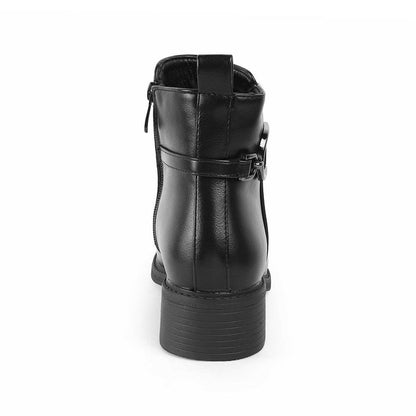 Zurich Black Women's PU Material Ankle-length Boots Tresmode