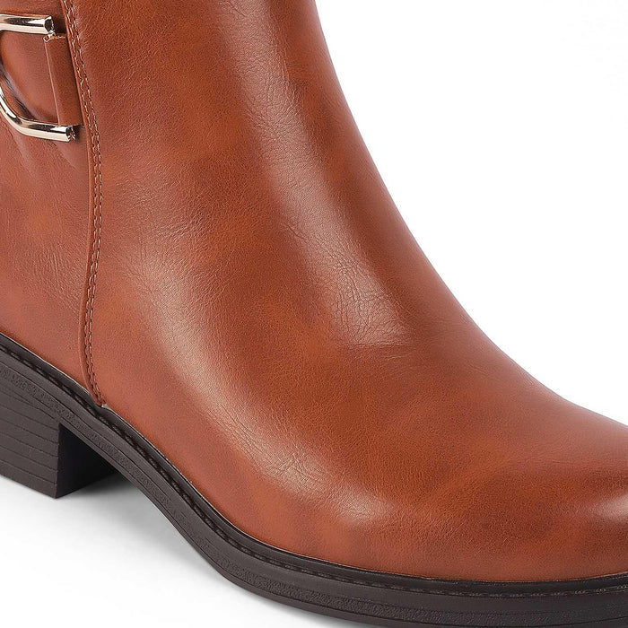 Zurich Camel Women's Casual Ankle-length Boots Tresmode